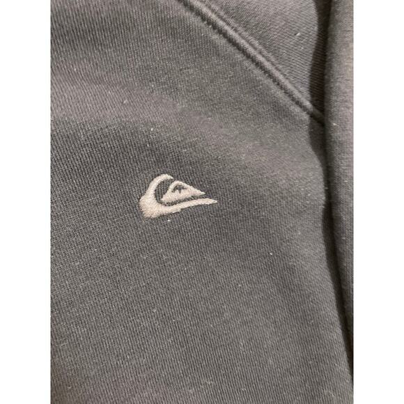 Quicksilver Embroidered Crewneck Men's Small Y2k 90's Black Silver - Picture 2 of 6
